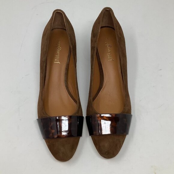NWOT J. McLaughlin women's Ciara suede pumps heels 6.5 brown *flaw on sole* - Picture 2 of 7